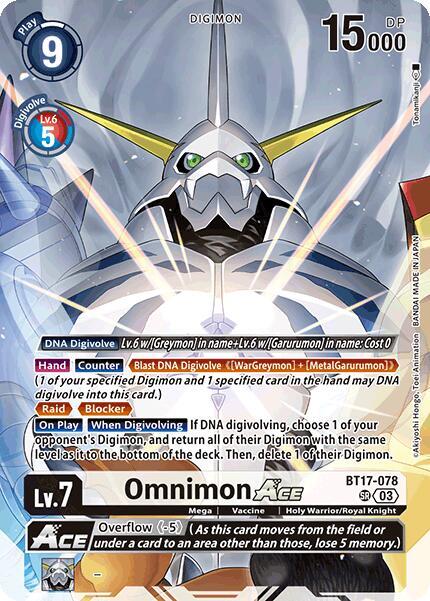 BT17-078, SR, Omnimon ACE (Omnimon Binder Set)
