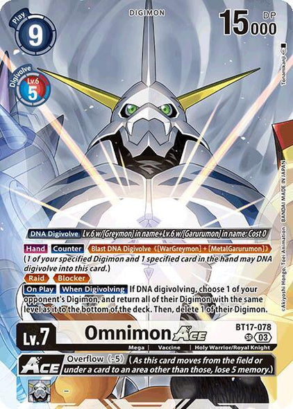 BT17-078, SR, Omnimon ACE (Omnimon Binder Set)