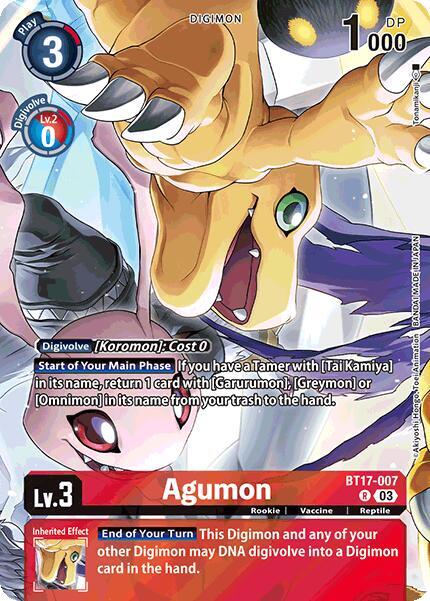 BT17-007, R, Agumon (Omnimon Binder Set)