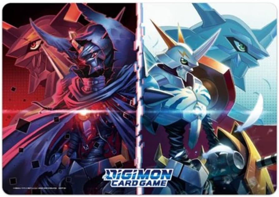 Bandai Official Playmat - Digimon - Tamer's Set 2 (PB-04): "Omnimon Zwart Defeat & Omnimon" Playmat