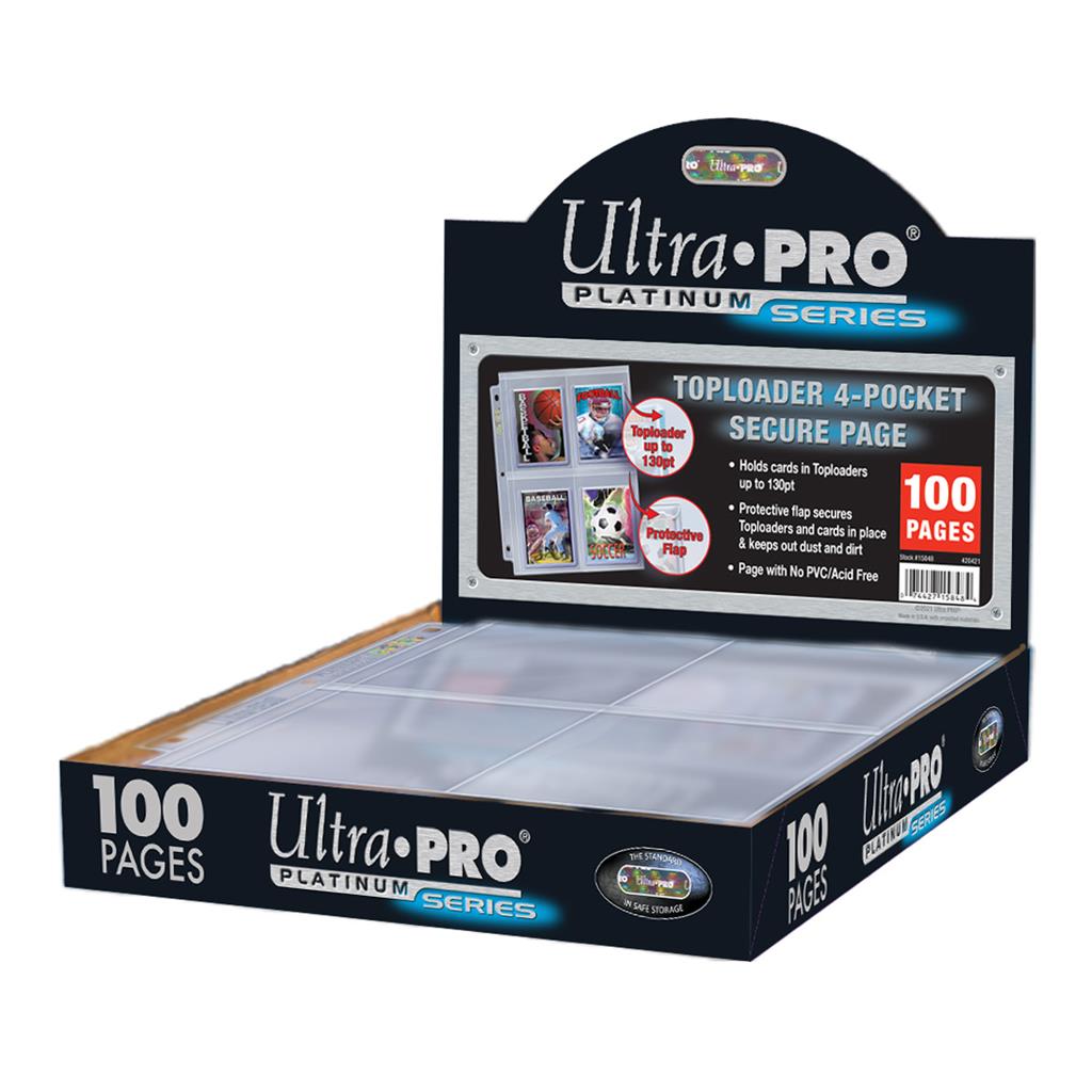 Ultra Pro - 4-POCKET SECURE PLATINUM PAGE FOR TOPLOADERS