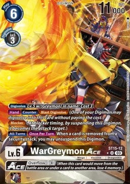 ST15-12, SR, WarGreymon Ace (Alternate Art)