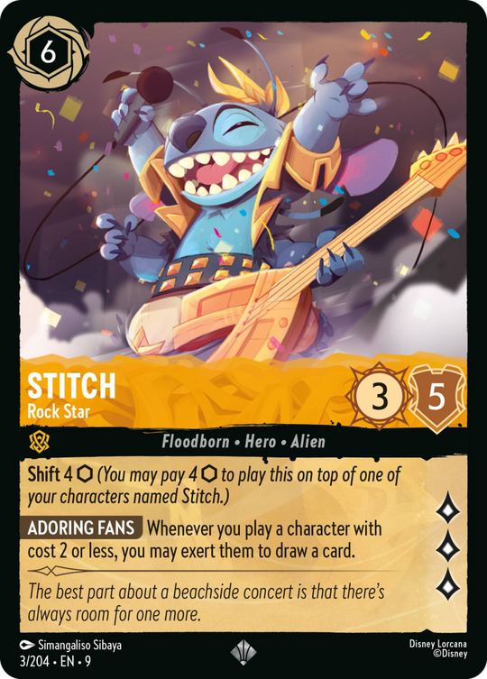 9FAB-003, SR, Stitch - Rock Star (Foil)