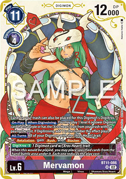 BT11-086 SR, Mervamon (Premium Heroines Alternate Art)