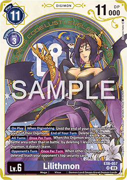 EX6-057, SR, Lilithmon (Premium Heroines Alternate Art)