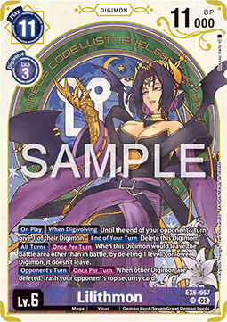 EX06-057, SR, Lilithmon (Premium Heroines Alternate Art)