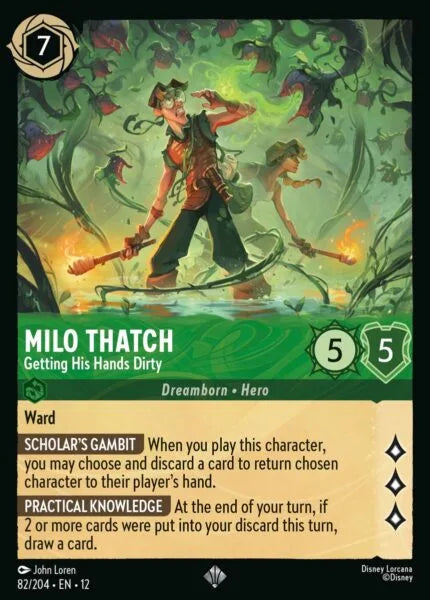 12WIL-082, SR, Milo Thatch - Getting His Hands Dirty (Foil)