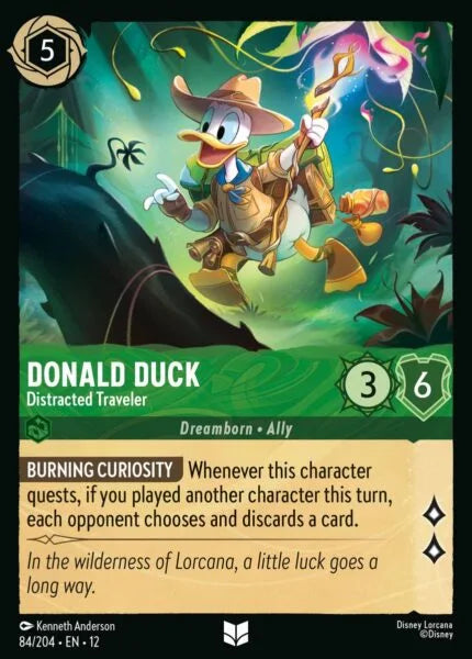 12WIL-084, UC, Donald Duck - Distracted Traveler (Foil)