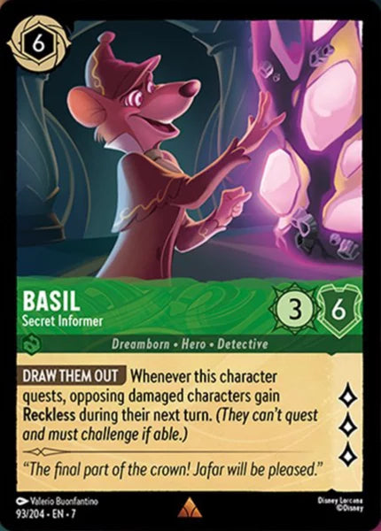 7ARC-093, R, Basil - Secret Informer (Foil)
