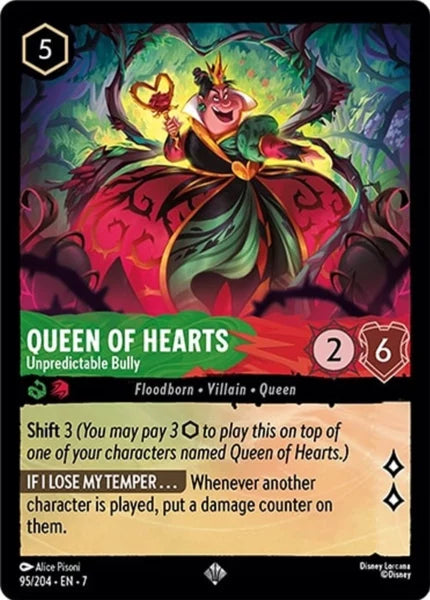 7ARC-095, SR, Queen of Hearts - Unpredictable Bully (Foil)