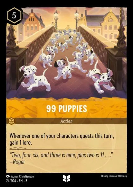 3INK-024, UC, 99 Puppies (Foil)