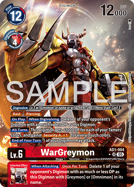 AD1-004, SR, WarGreymon (Alternate Art)
