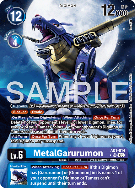AD1-014, SR, MetalGarurumon (Alternate Art)