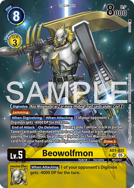 AD1-015, SR, Beowolfmon (Alternate Art)