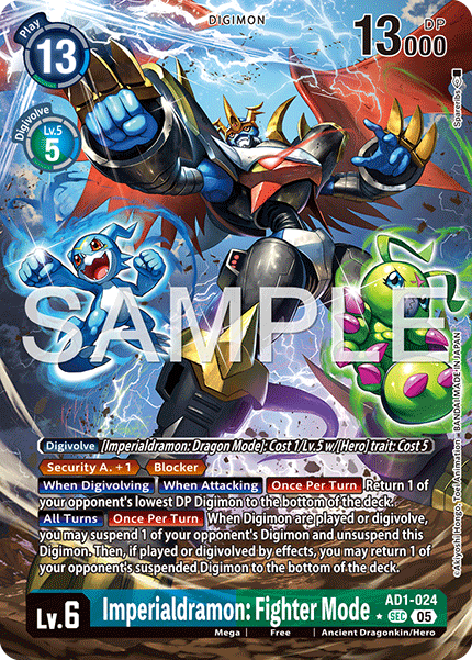 AD1-024, SEC, Imperialdramon: Fighter Mode (Alternate Art)