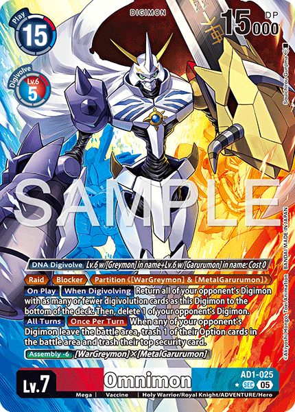 AD1-025, SEC, Omnimon (Alternate Art)