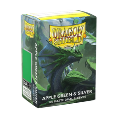 Dragon Shield - Dual Matte - Apple Green & Silver(100pcs)