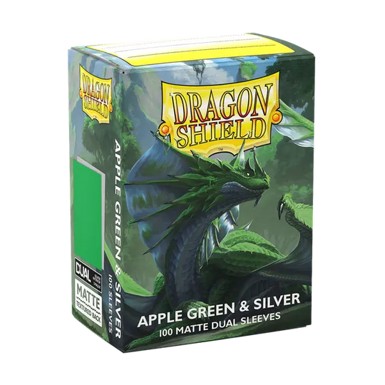 Dragon Shield - Dual Matte - Apple Green & Silver(100pcs)