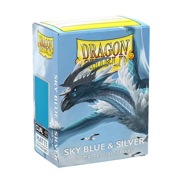 Dragon Shield - Dual Matte - Sky Blue & Silver(100pcs)