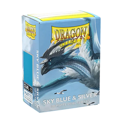 Dragon Shield - Dual Matte - Sky Blue & Silver(100pcs)
