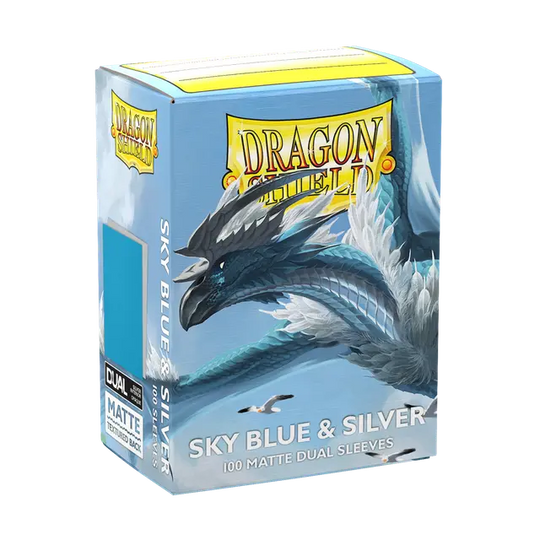 Dragon Shield - Dual Matte - Sky Blue & Silver(100pcs)