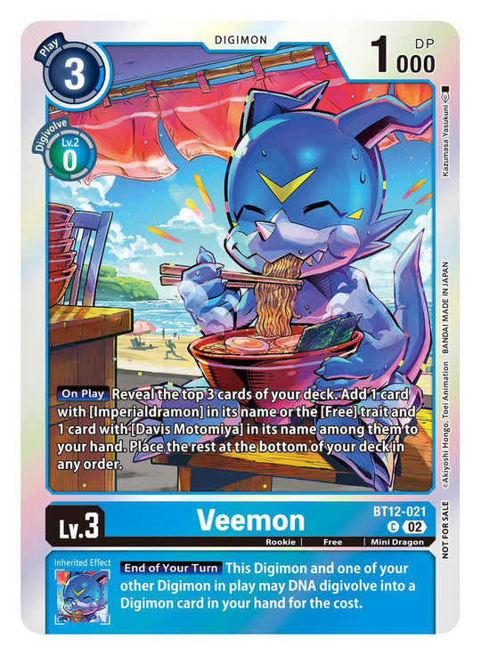 BT12-021, C, Veemon (Alternate Art)