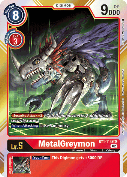 BT01-114 SEC MetalGreymon (Resurgence Booster Reprint)