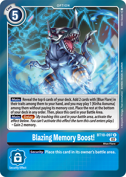 BT10-097 R, Blazing Memory Boost! (Revision Pack Reprint)