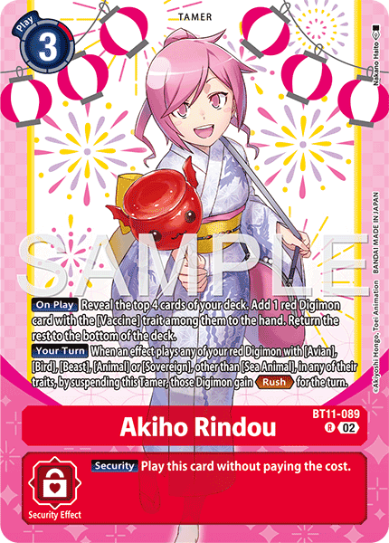 BT11-089 R, Akiho Rindou (PB23 Alternate Art)