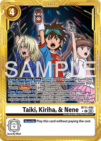 BT11-095, R, Taiki, Kiriha, & Nene (AD1 Gold Reprint)