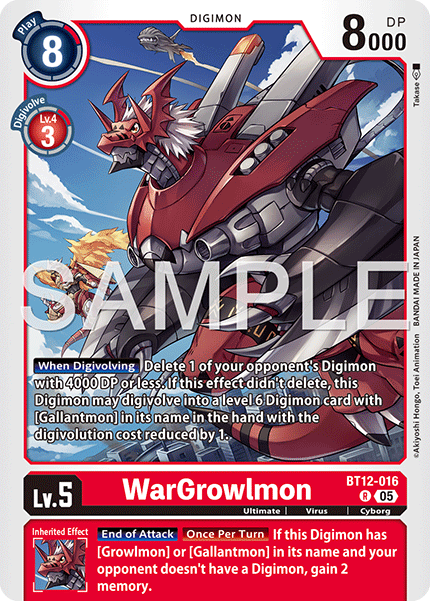 BT12-016, R, WarGrowlmon (AD1 Reprint)