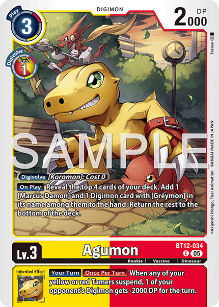BT12-034, C, Agumon - BT12-034 (AD1 Reprint)