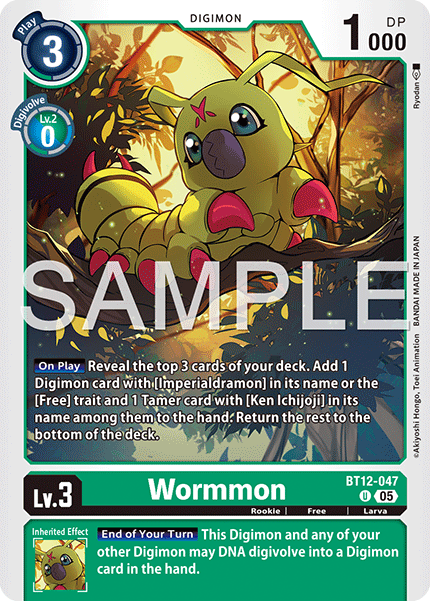 BT12-047, UC, Wormmon (AD1 Reprint)
