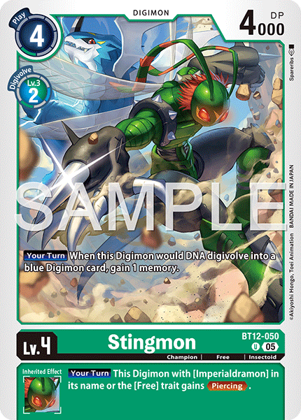 BT12-050, UC, Stingmon (AD1 Reprint)
