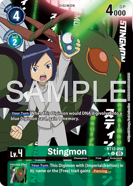BT12-050, UC, Stingmon (AD1 Alternate Art)