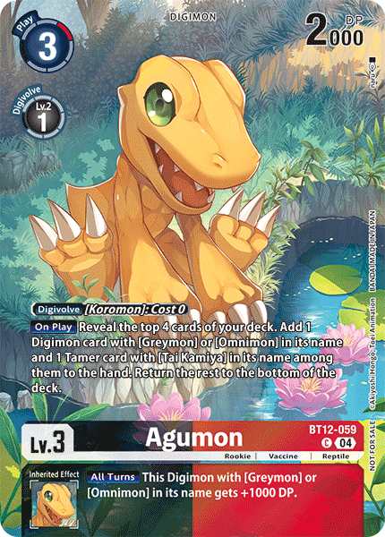 BT12-059, C, Agumon (EX7 Box Topper)