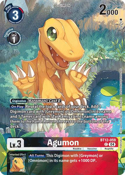BT12-059, C, Agumon (EX07 Box Topper)