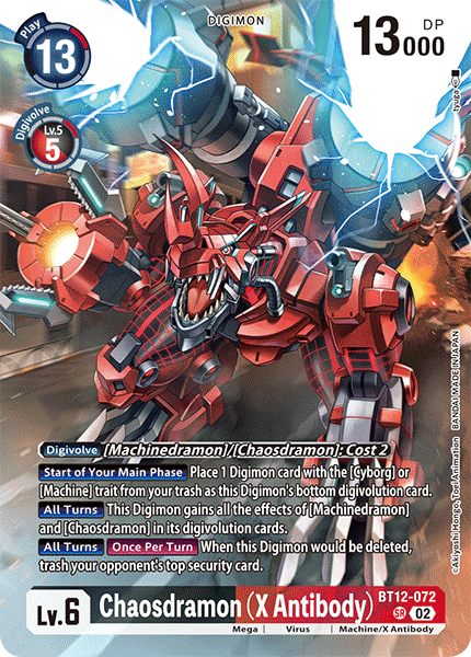 BT12-072, SR, Chaosdramon (X Antibody) (SLS Alternate Art)