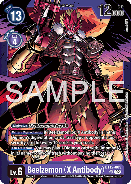BT12-085, SR, Beelzemon (X Antibody) (LM06 Version)