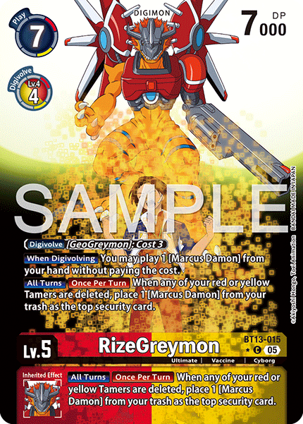 BT13-015, C, RizeGreymon (AD1 Alternate Art)