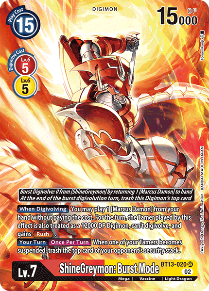 BT13-020 SR, Shinegreymon: Burst Mode (Alternate Art)