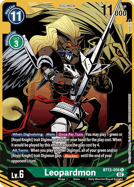 BT13-056 R, Leopardmon (Alternate Art)