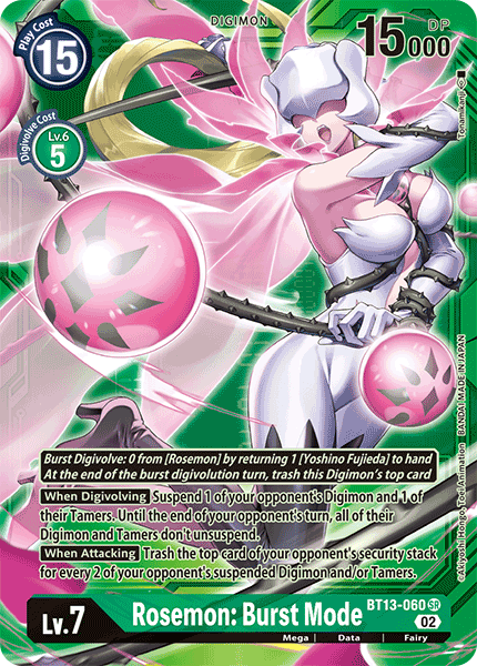 BT13-060 SR, Rosemon: Burst Mode (Alternate Art Version 2)