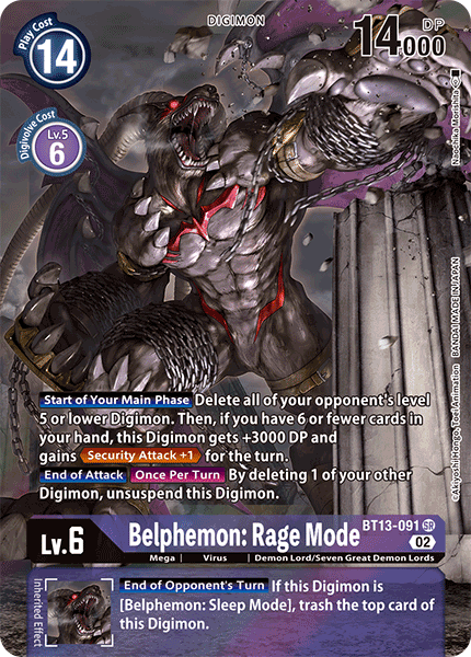 BT13-091 SR, Belphemon: Rage Mode (Alternate Art)