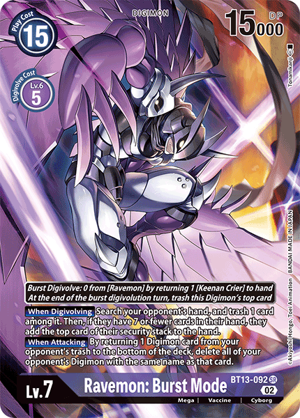 BT13-092 SR, Ravemon: Burst Mode (Alternate Art)