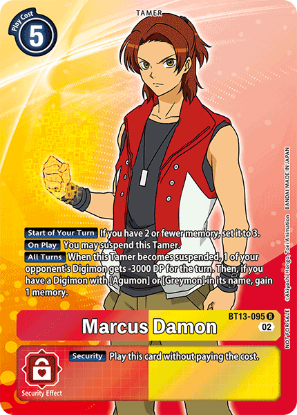 BT13-095 R, Marcus Damon (Box Topper)