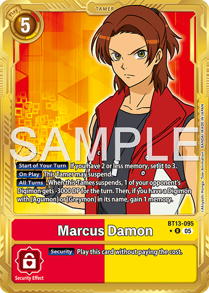 BT13-095, R, Marcus Damon (AD1 Gold Reprint)