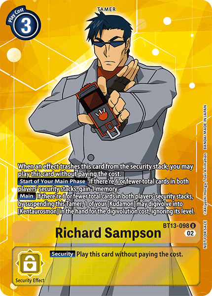BT13-098 U, Richard Sampson (Box Topper)