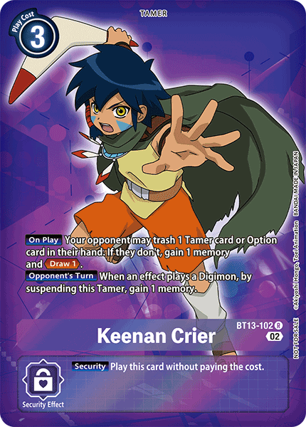 BT13-102 R, Keenan Crier (Box Topper)