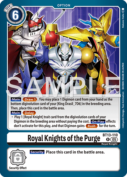 BT13-110, R, Royal Knights of the Purge (AD1 Reprint)